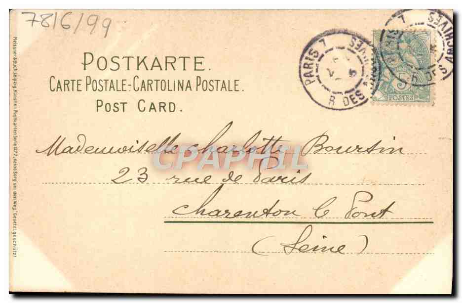 Vue de Cauceri — M. D. Meran — Achterkant
