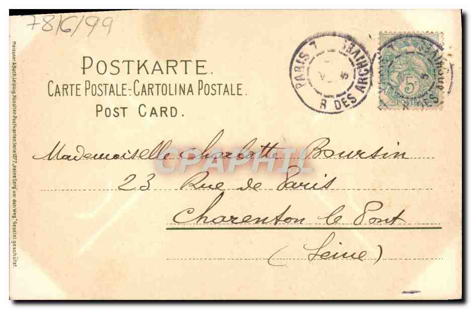 CPA Fantaisie Homme Peche Pecheur — Verso