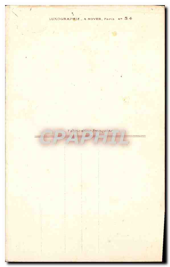 CPA Fantaisie  — Verso