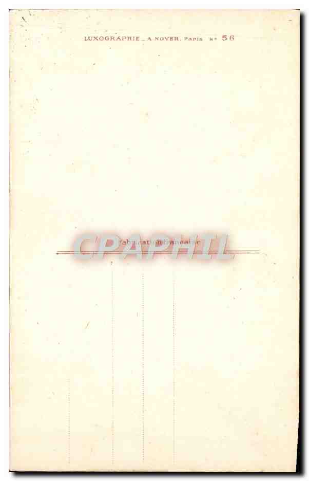 CPA Fantaisie  — Verso