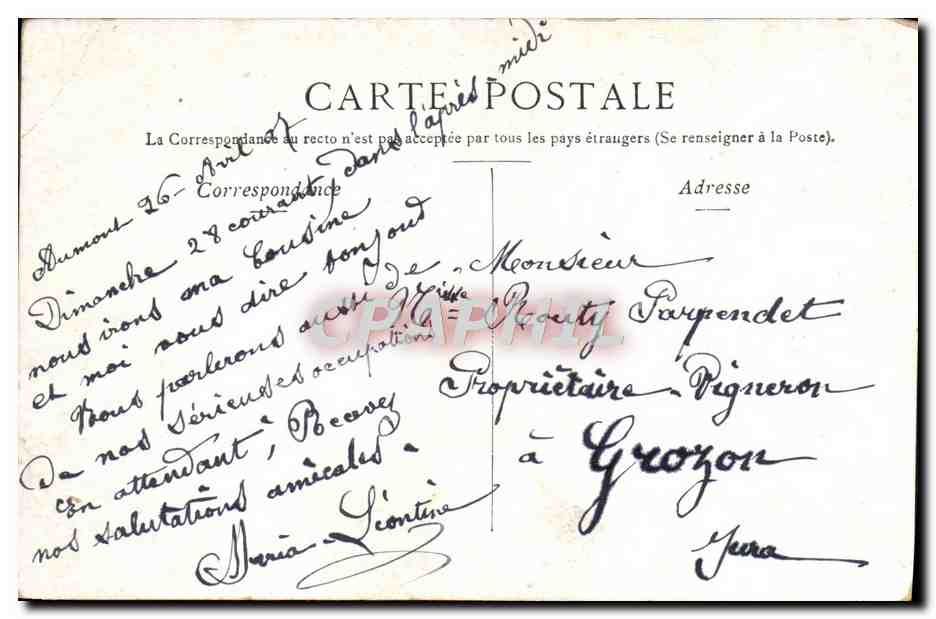 Cléo de Mérode und Legault — Oper — Benque, n° 100 — Rückseite