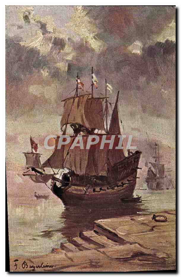 Navire à voile — port — F. Bayenel — série 180, « Hansa », Dess.