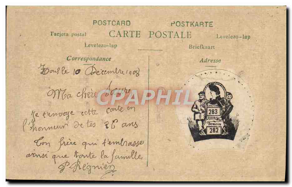 CPA Une Pensee de Toul Enfants — Rückseite