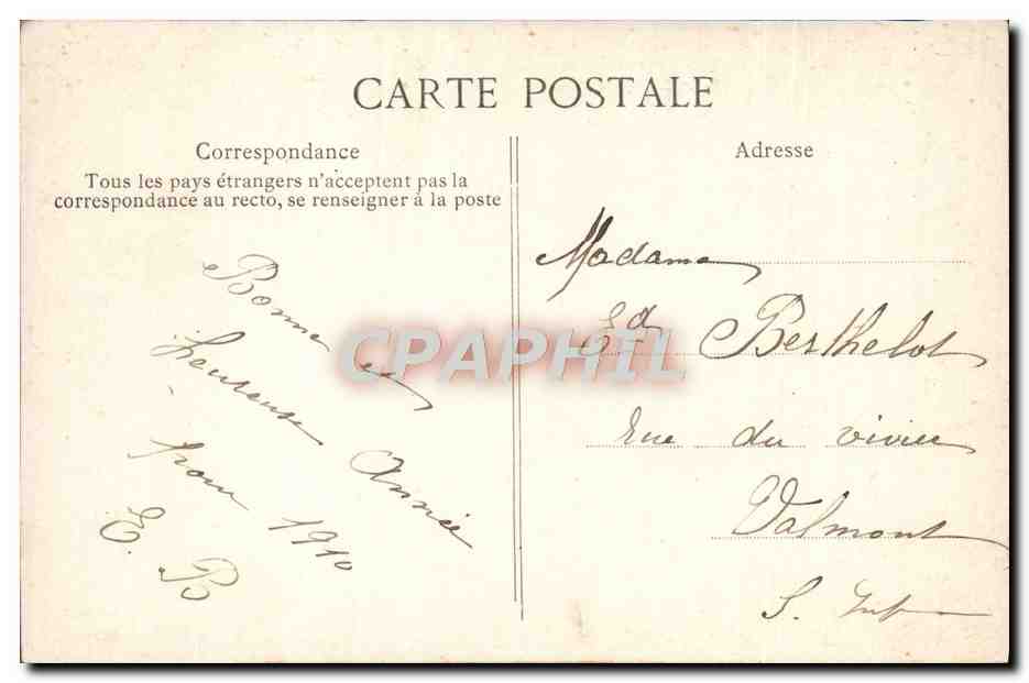 CPA Fantaisie Fleurs Bons Souhaits Hirondelle — Rückseite