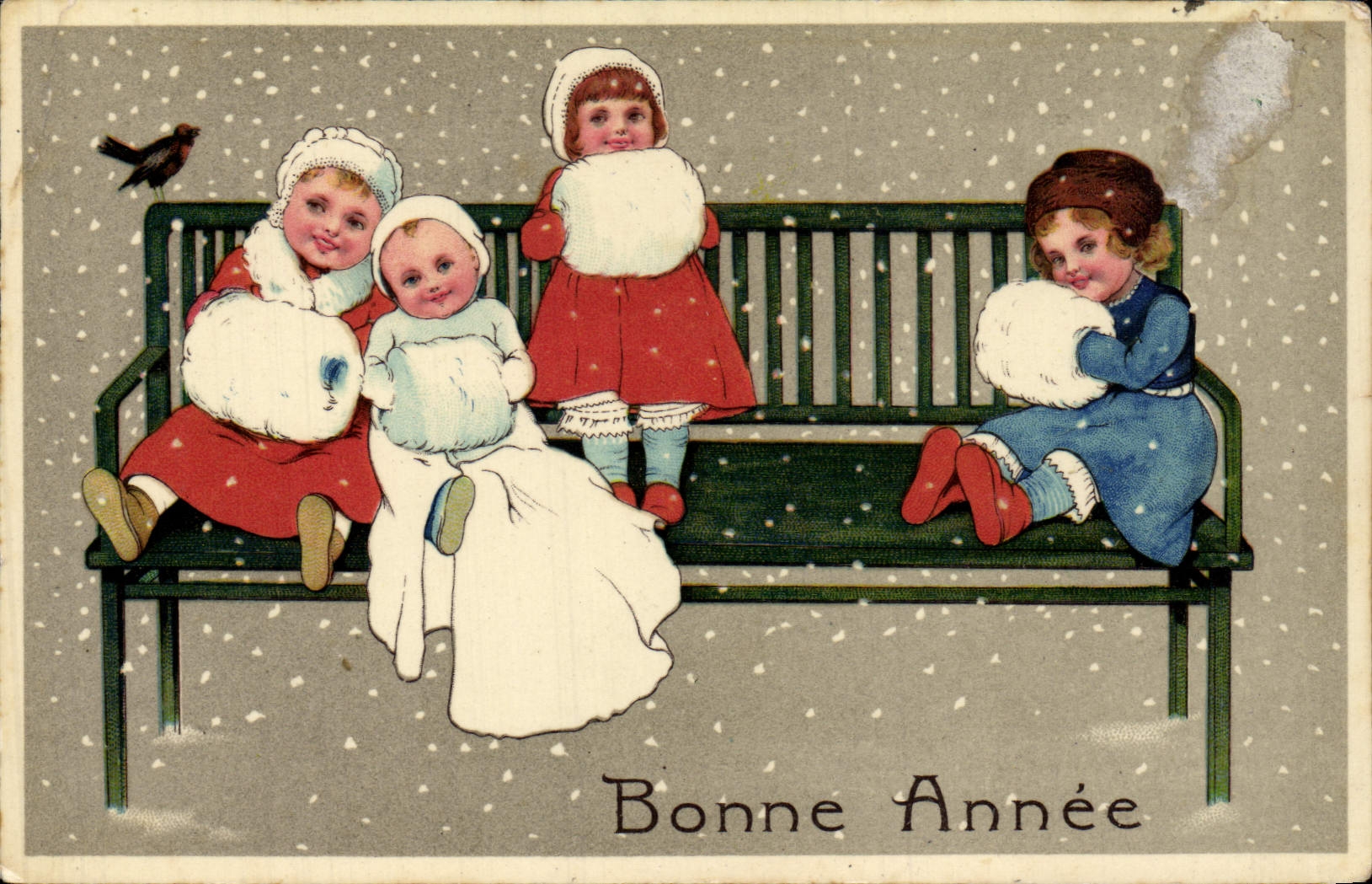 CPA Bonne Annee Enfant