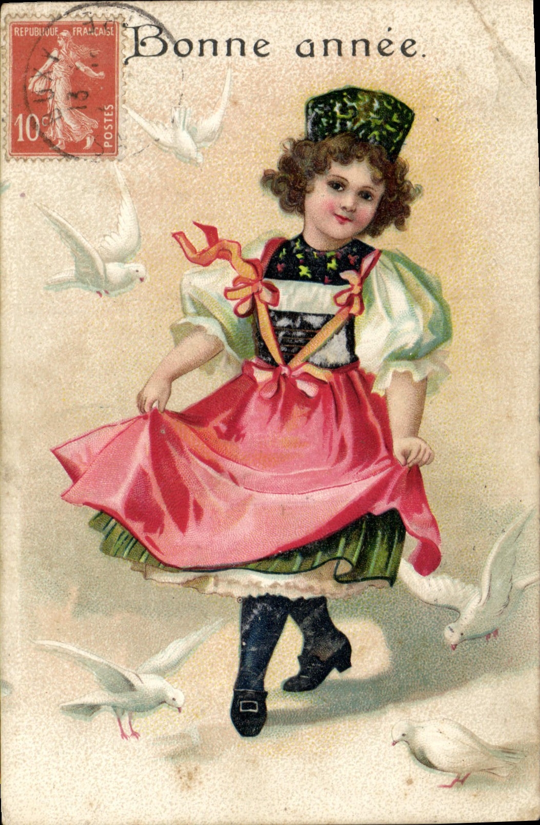 CPA Fantaisie Enfant Colombe