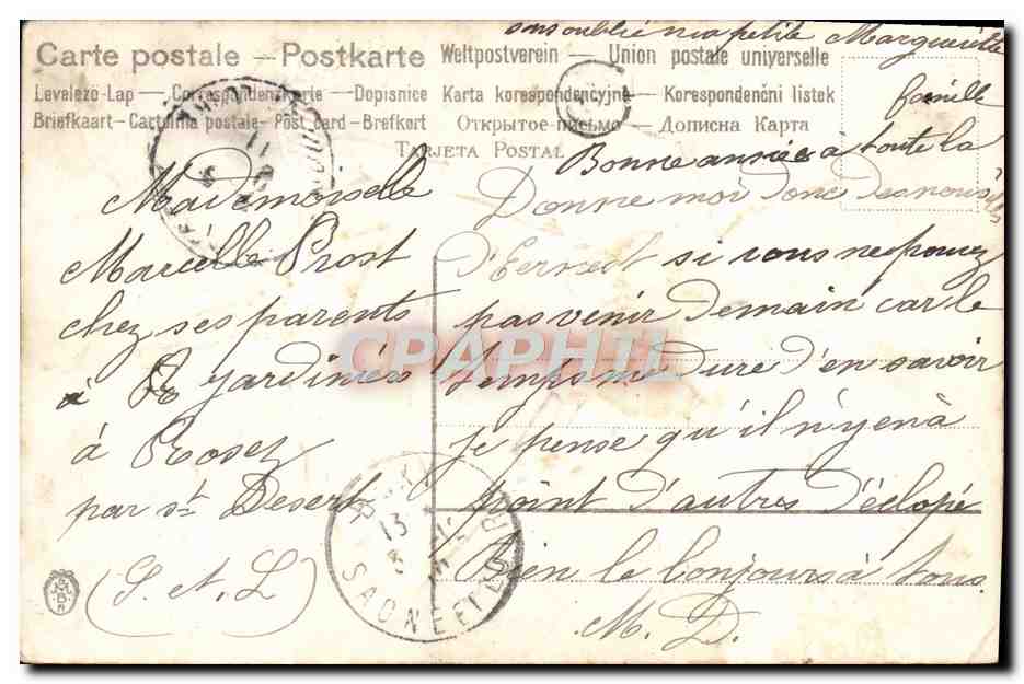 CPA Fantaisie Enfant Colombe — Rückseite