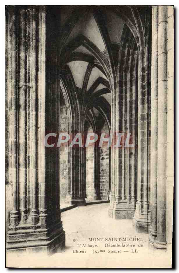 CPA Mont Saint Michel L'Abbaye Deambulatoire du choeur