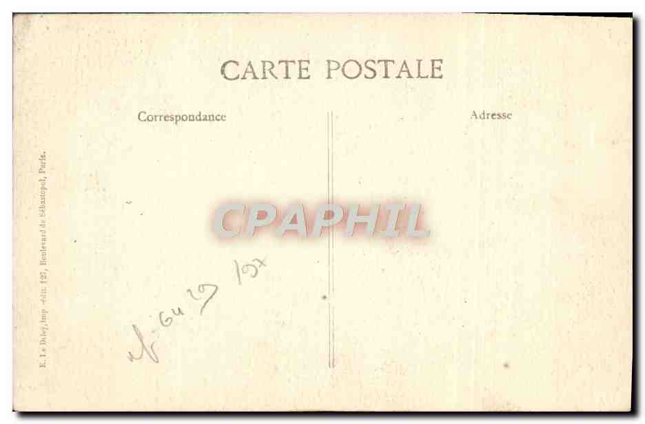 CPA Paris Les zeppelins Crimes Odieux Des Pirates Cote de maison eboule Militaria — Verso