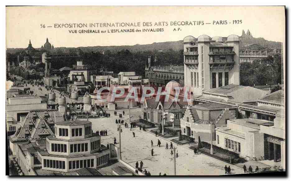 Exposition Internationale des Arts Décoratifs — Paris — 1925 — Vue générale sur l'Esplanade des Invalides — A.P. — n° 56