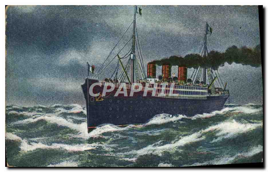 CPA En Mer Transatlantique en vue des cotes de France