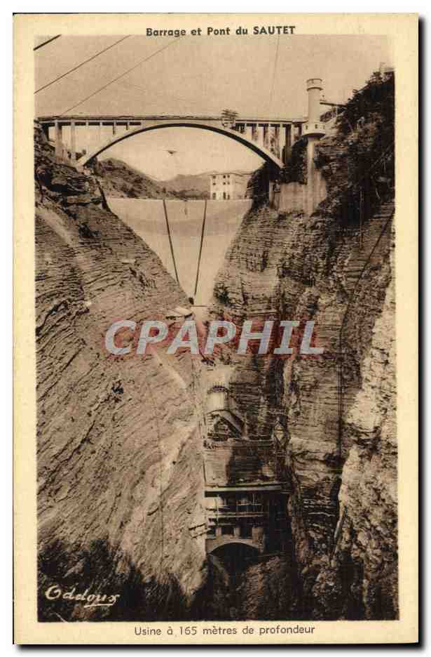 CPA Barrage et Pont du Sautet Usine a 165 metres de hauteur 