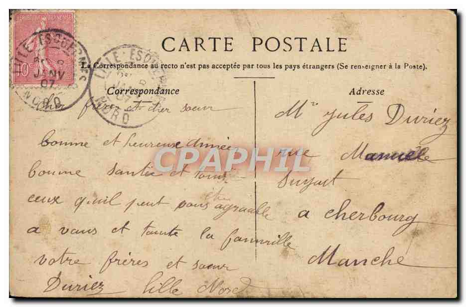 CPA Lille Porte de Paris — Rückseite