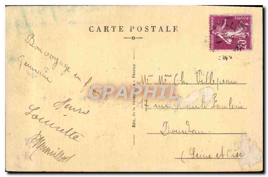 CPA La Benediotine a Fecamp Interieur salle Gothique vers le Dome — Rückseite