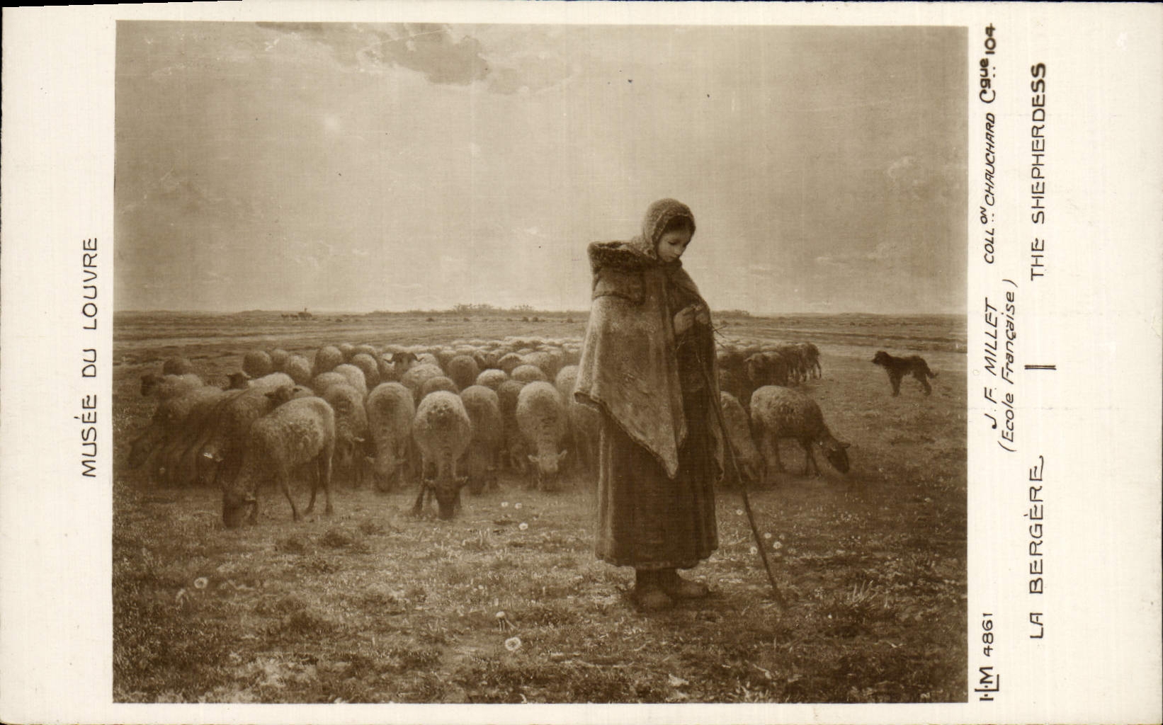 CPA Musee du Louvre Paris JF Millet La bergere Moutons