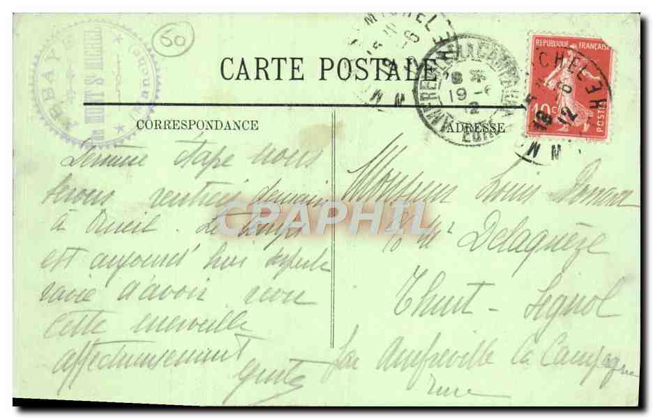 CPA Le Mont Saint Michel L'Abbaye Crypte de l'Aquilon — Verso