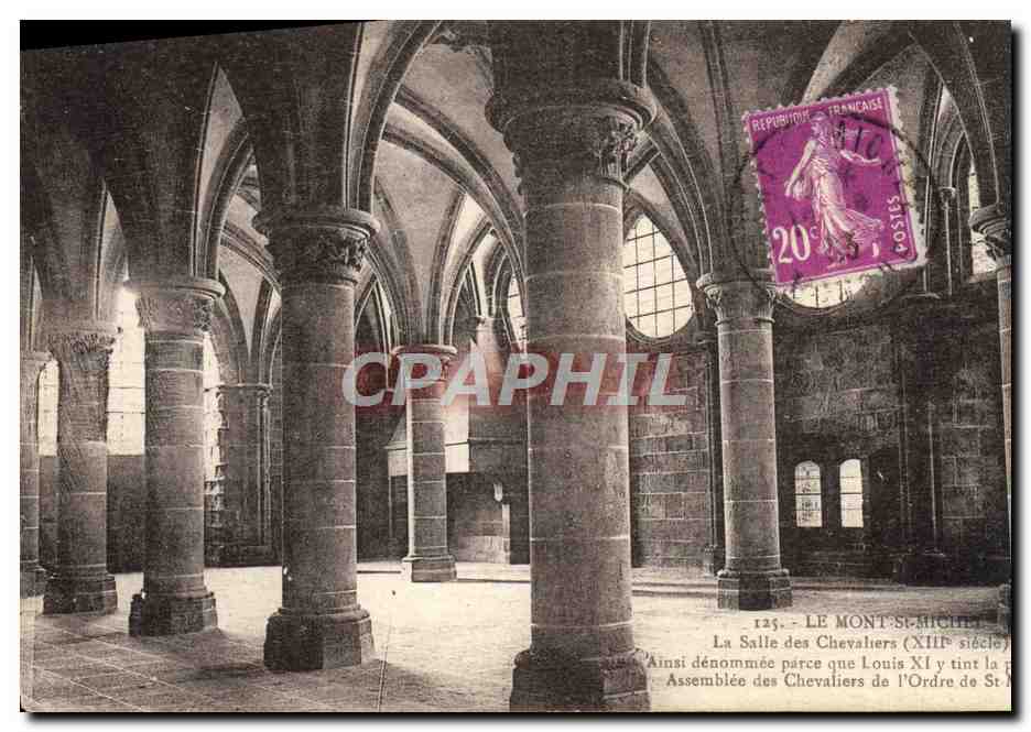 CPA Le Mont Saint Michel La Salle des Chevaliers