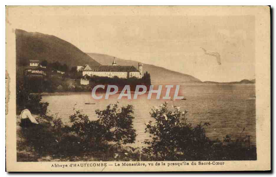 CPA Abbaye d'Hautecombe Le Monastere vu de la presqu'ile du Sacre Coeur