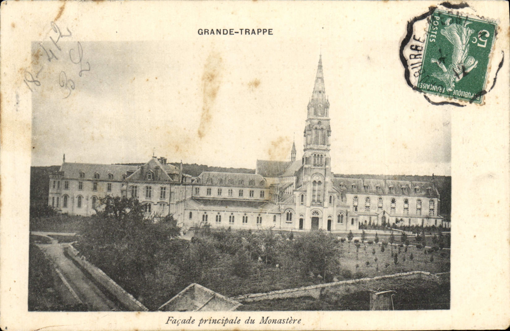 CPA Grand Trappe Facade principale du Monastere