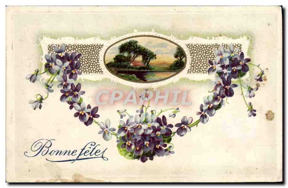 CPA Bonne Fete Fleurs
