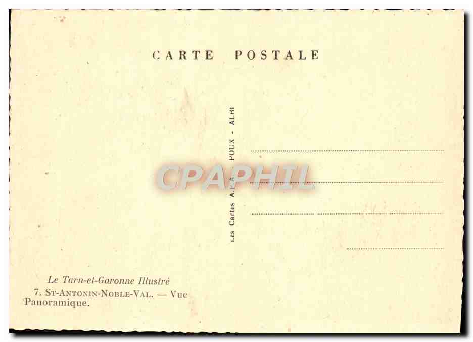 CPA Le Tarn Et Illustre St Antonin Noble Val Vue Panoramique — Rückseite