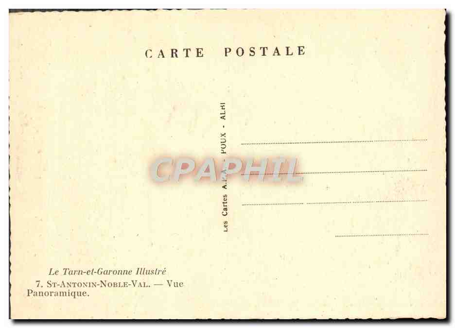 CPA Le Tarn Et Garonne Illustre St Antonin Noble Val Vue Panoramique — Rückseite