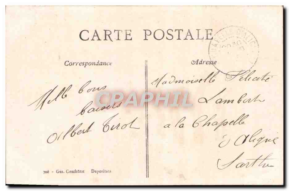 CPA Fantaisie Femme — Verso