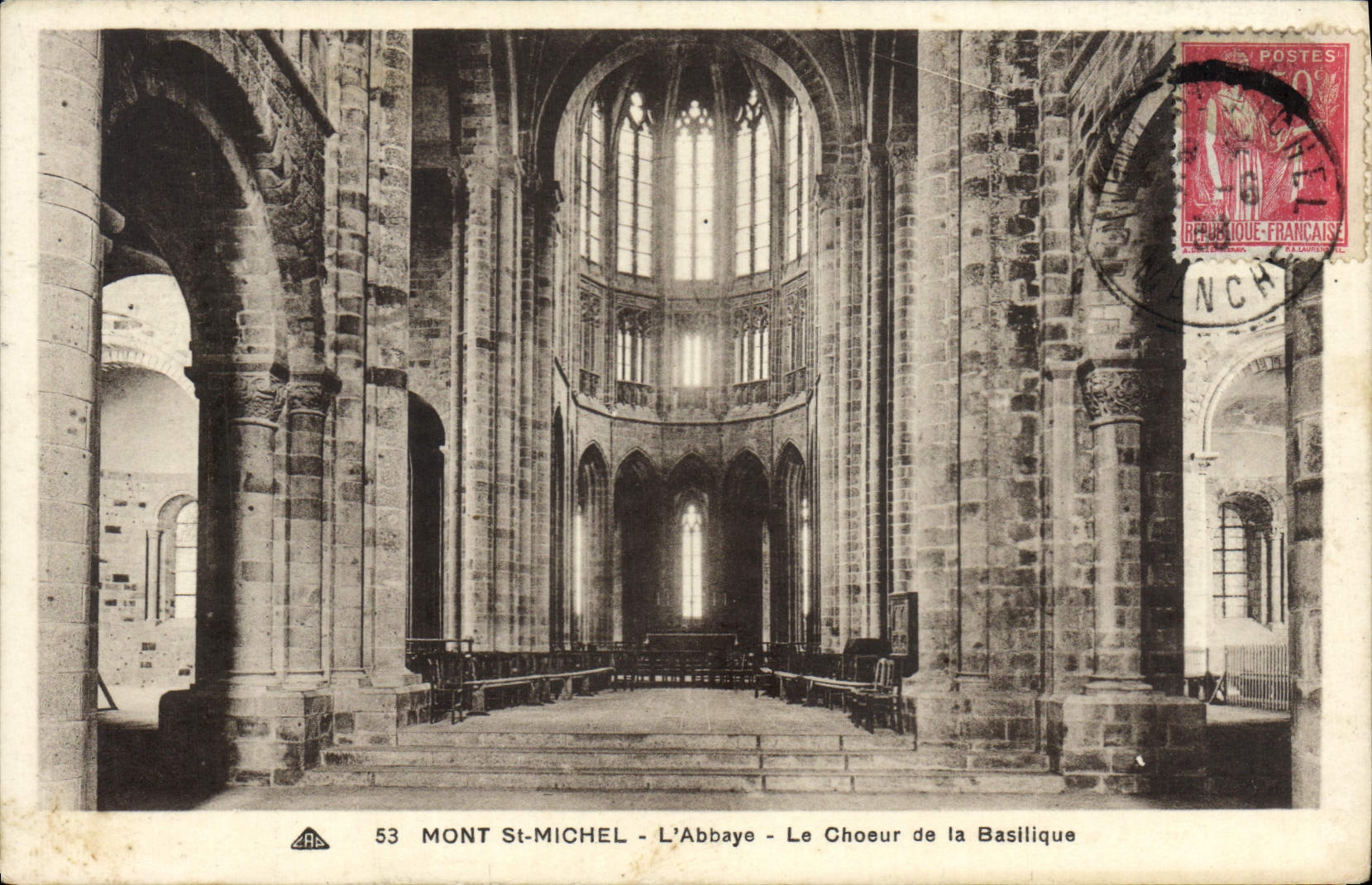 CPA Mont St Michel L'Abbaye Le Choeur De La Basilique