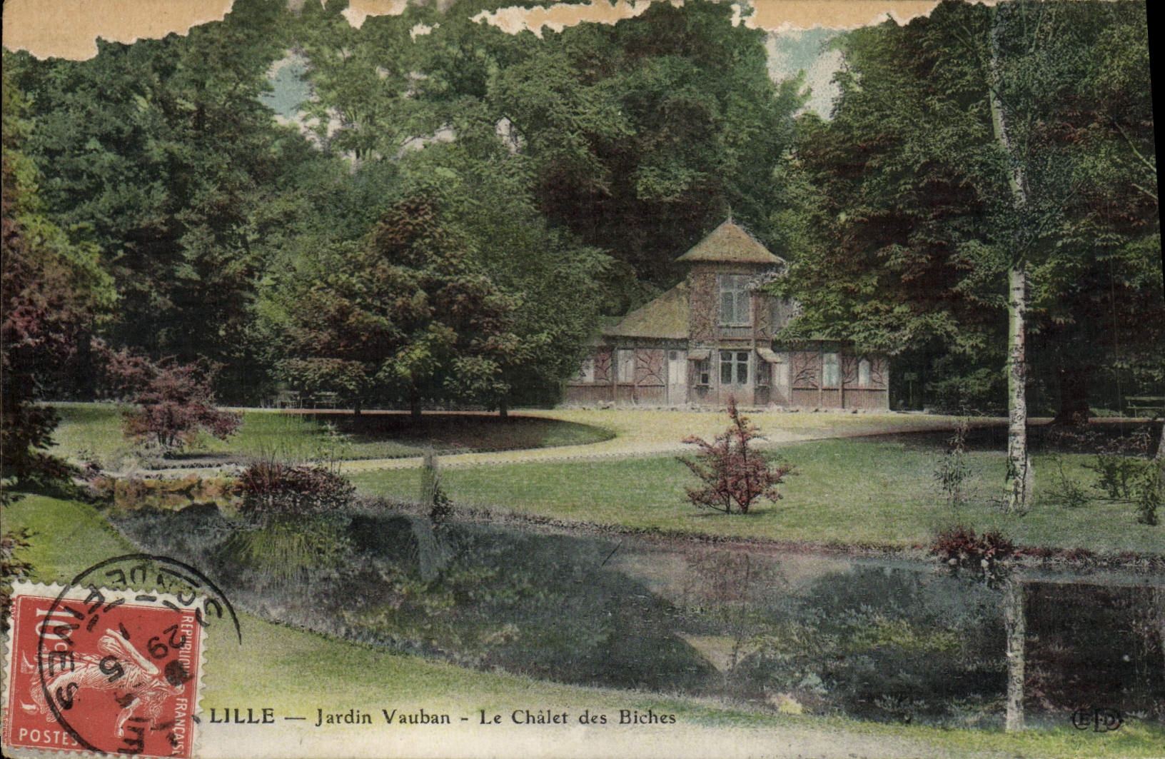 CPA Lille Jardin Vauban Le Chalet Des Biches
