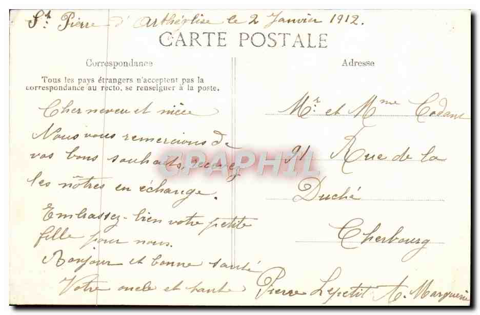 CPA Bonne Annee Femme Papillon  — Rückseite