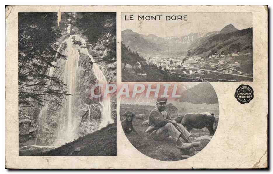 CPA Le Mont Dore Berger Chie Vache Chocolat Menier