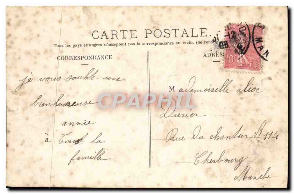 CPA Bonne Annee Enfant — Verso
