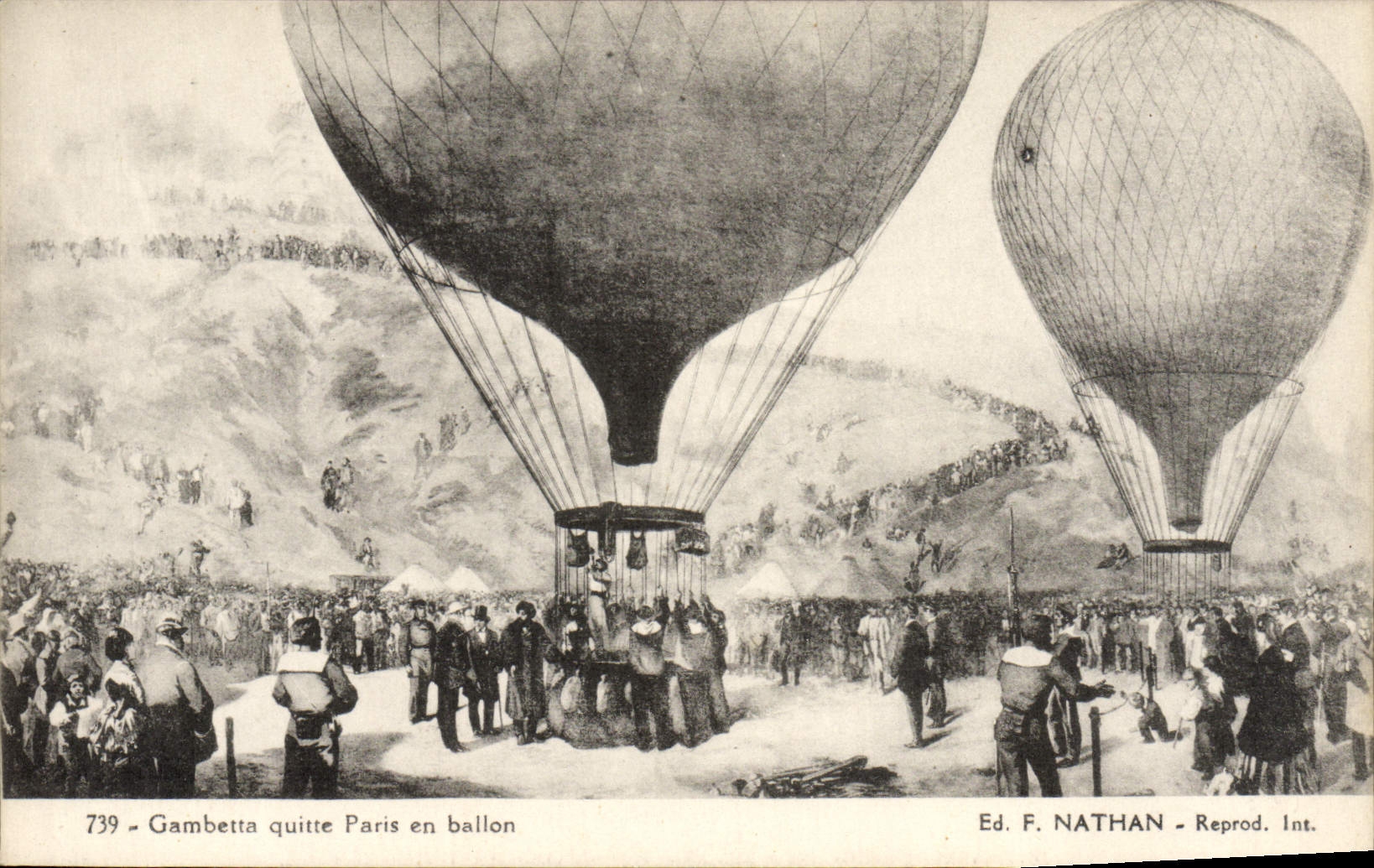 CPA Gambetta Quitte Paris En Ballon Mongolfiere 