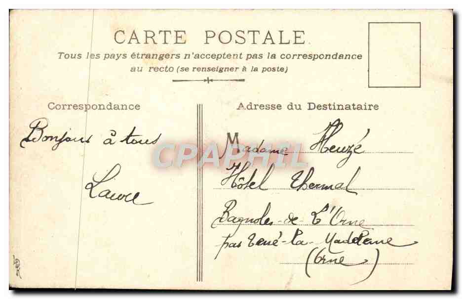 CPA Millet Glaneuses — Verso