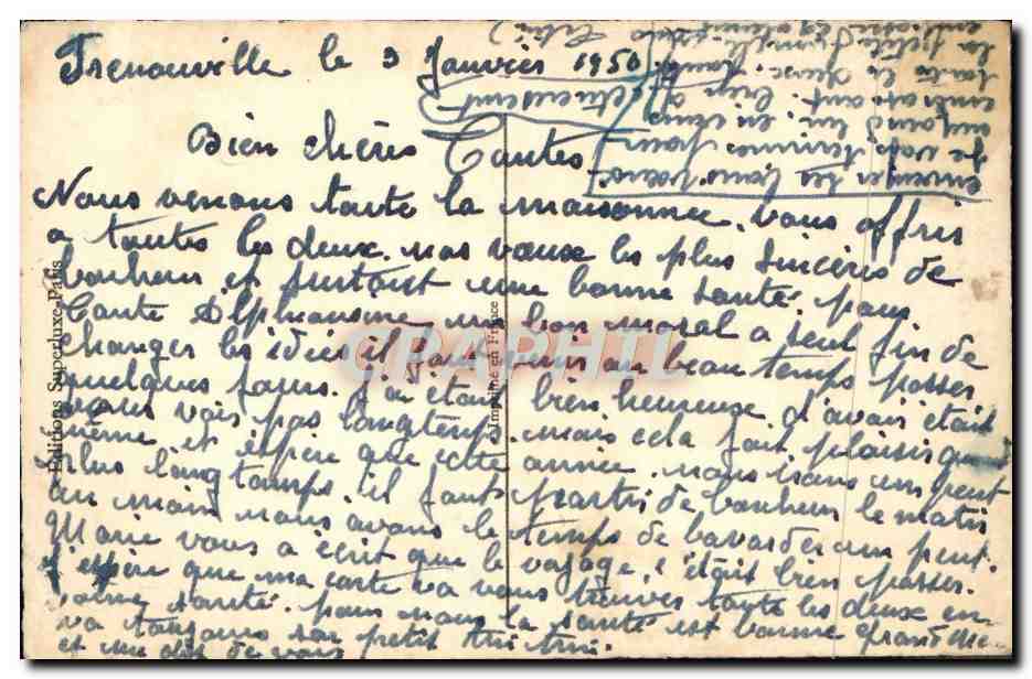 CPA Bonne Annee Fleurs — Verso
