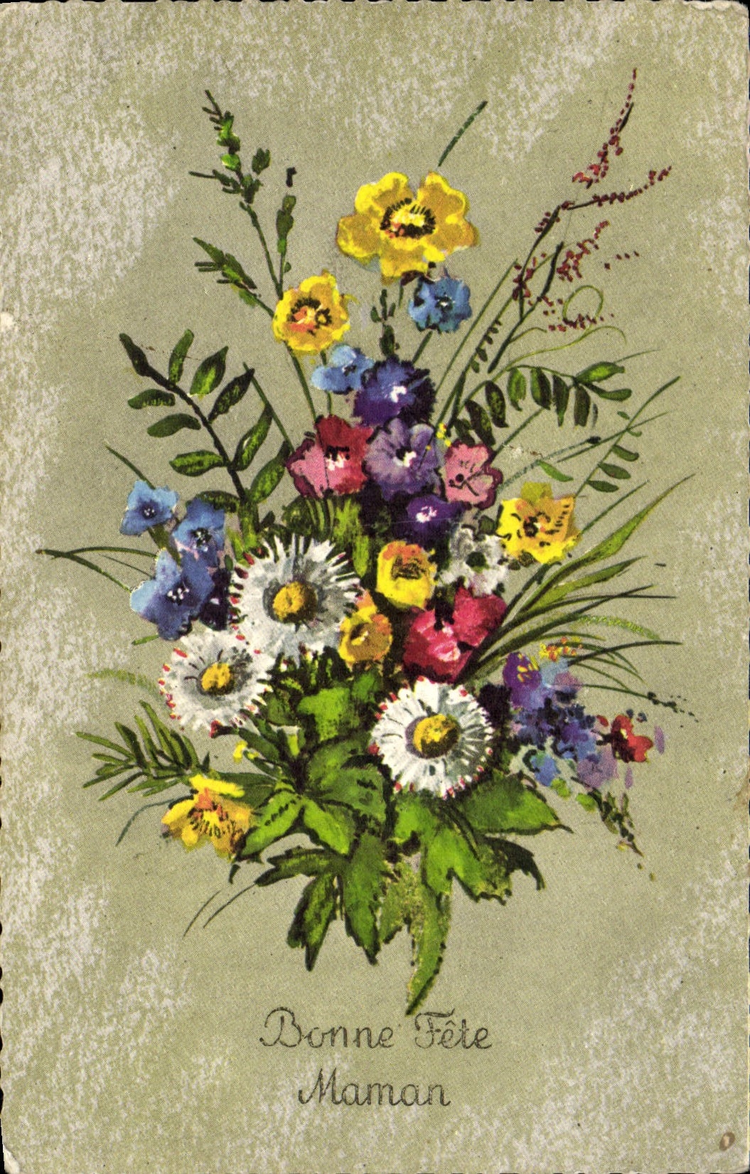 CPM Bonne Fete Maman Fleurs