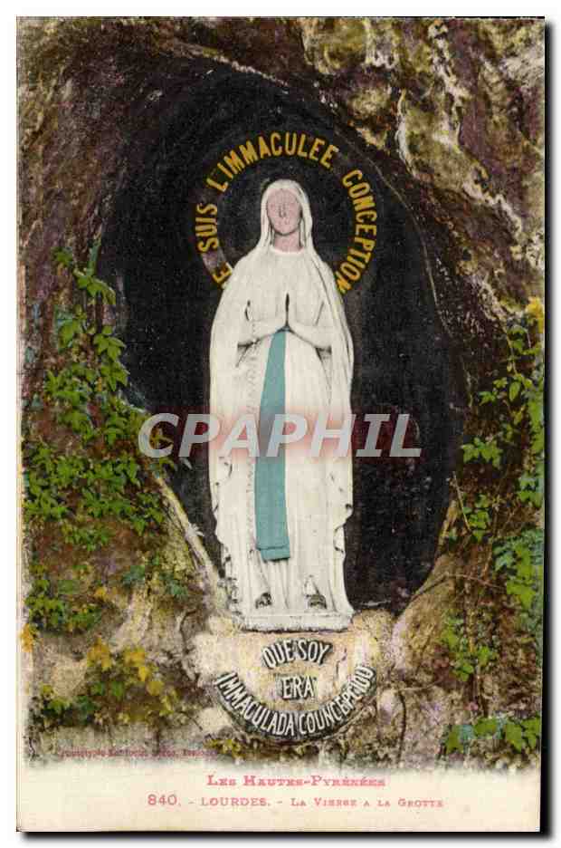 CPA Les Hautes Pyrenees Lourdes La vierge a la grotte
