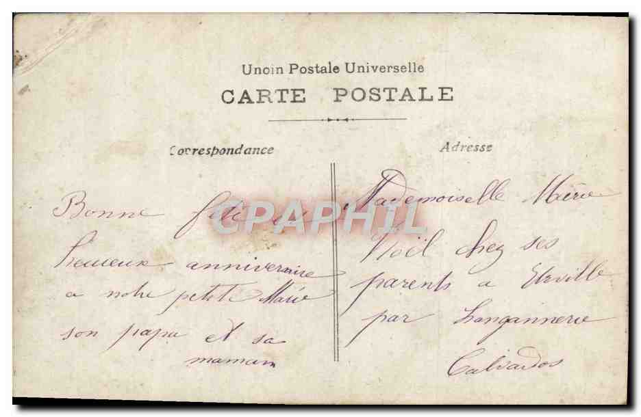 CPA Fantaisie Enfant Heureux Anniversaire — Rückseite