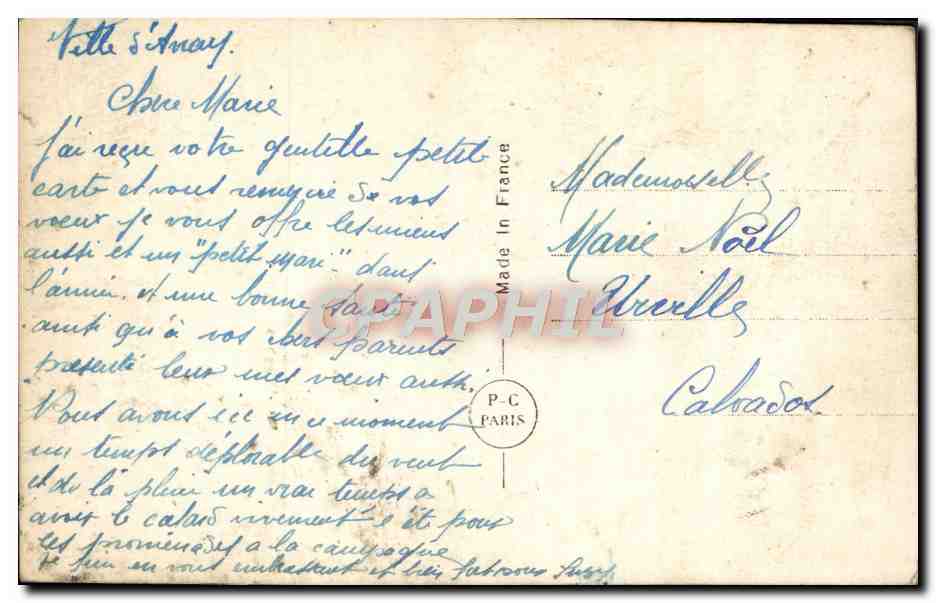CPA Fantaisie Enfant Bonne Annee — Rückseite