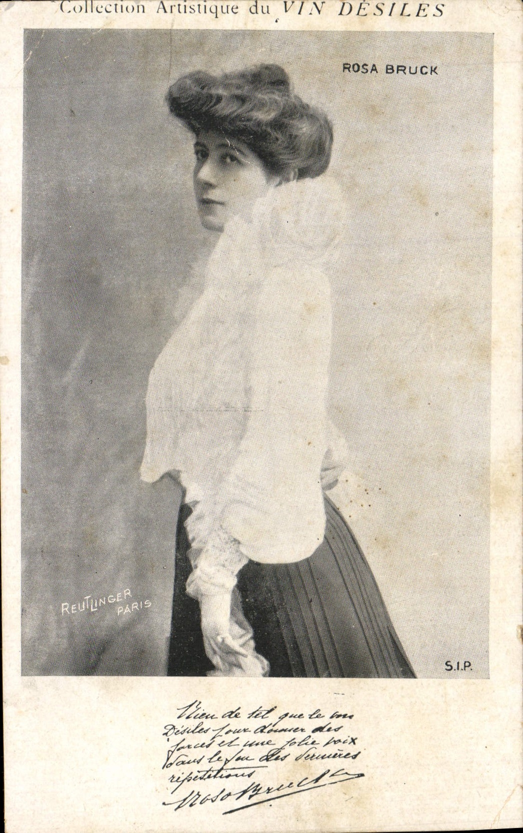 Rosa Bruck — Colección Artística del Vin Desiles — Reutlinger París
