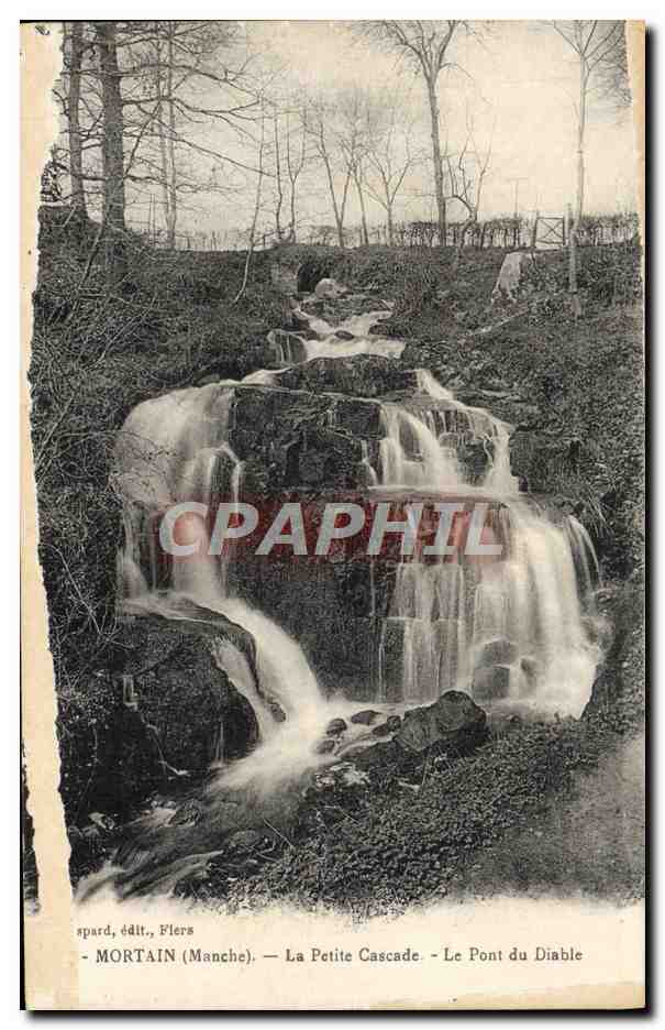 CPA Mortain La Petite Cascade Le Pont Du Diable