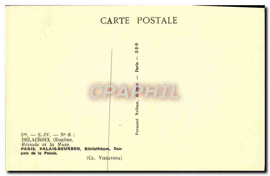 Hesiod und die Muse — Palais Bourbon, Bibliothek der Poesie — Verlag Nathan, n° 8 — Rückseite