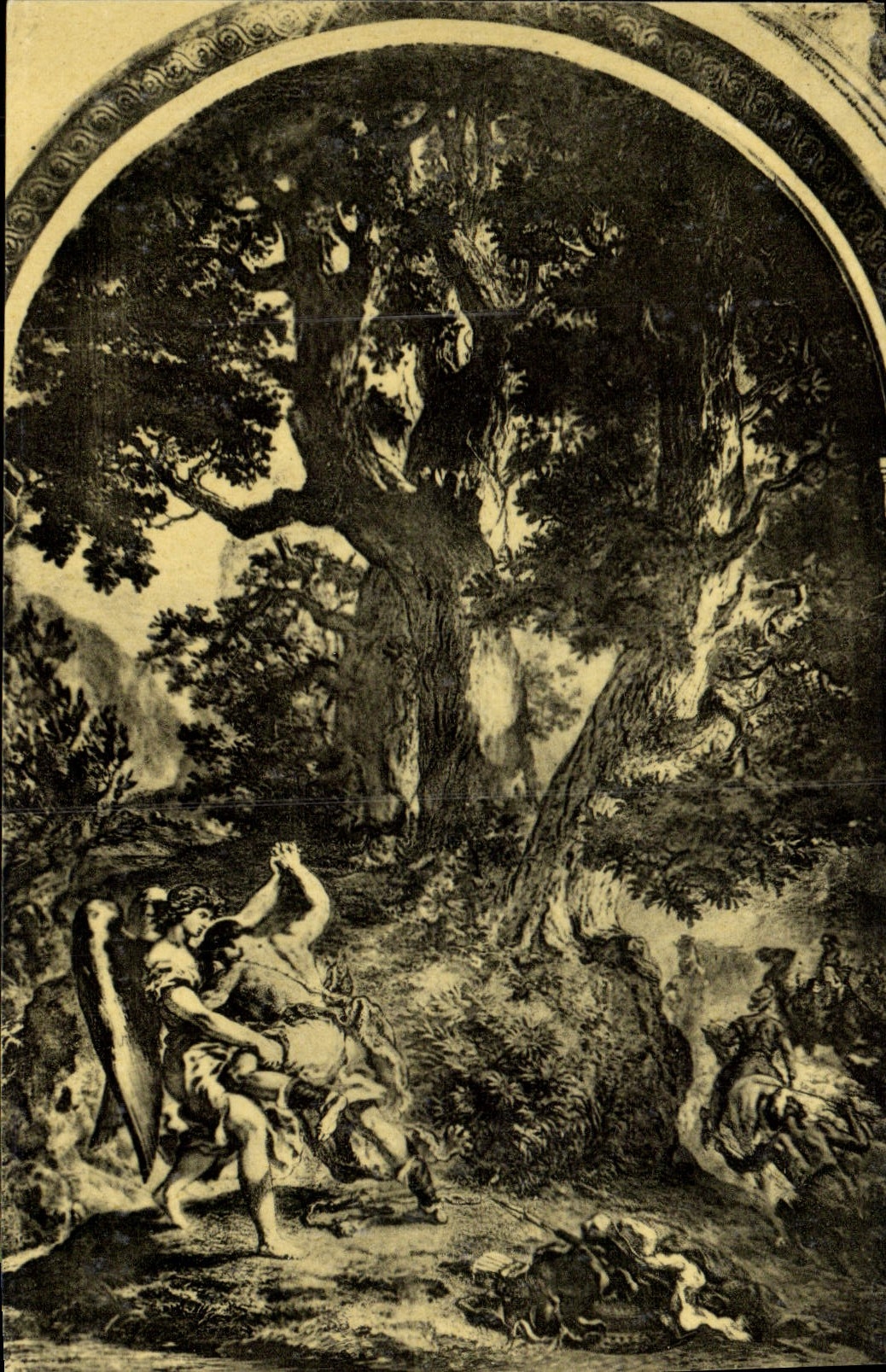 La Lutte de Jacob avec l'Ange — Delacroix — Éditeur Fernand Nathan, Paris, n° 359