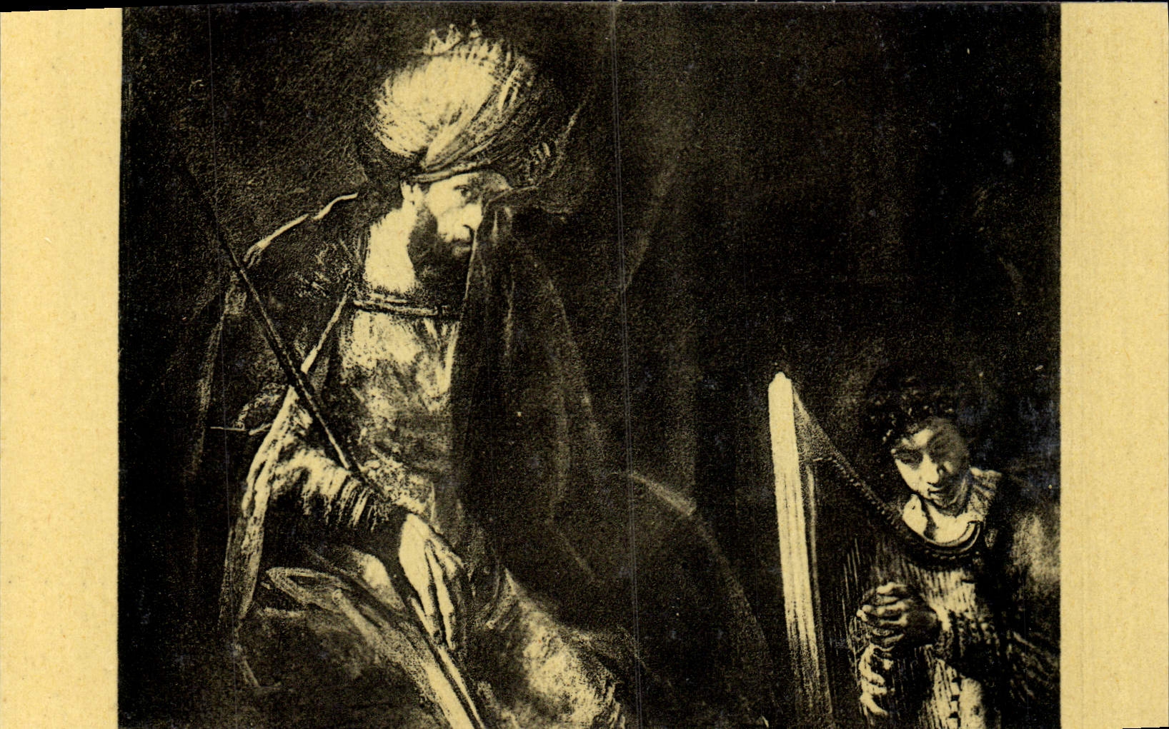 CPA Rembrandt La Haye Musee Bredius Saul et David