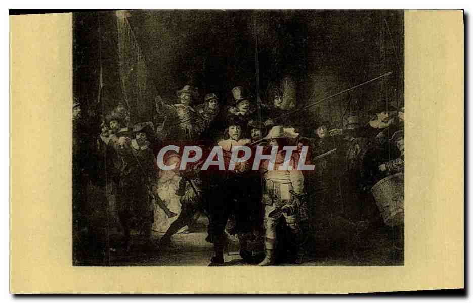 CPA Rembrandt Amsterdam Riks Museum La prise d'armes du capitaine Frans Banning