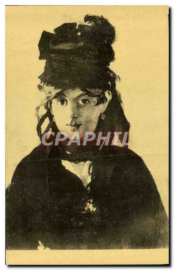 CPA Manet Portrait de Berthe Morisot au bouquet de violettes