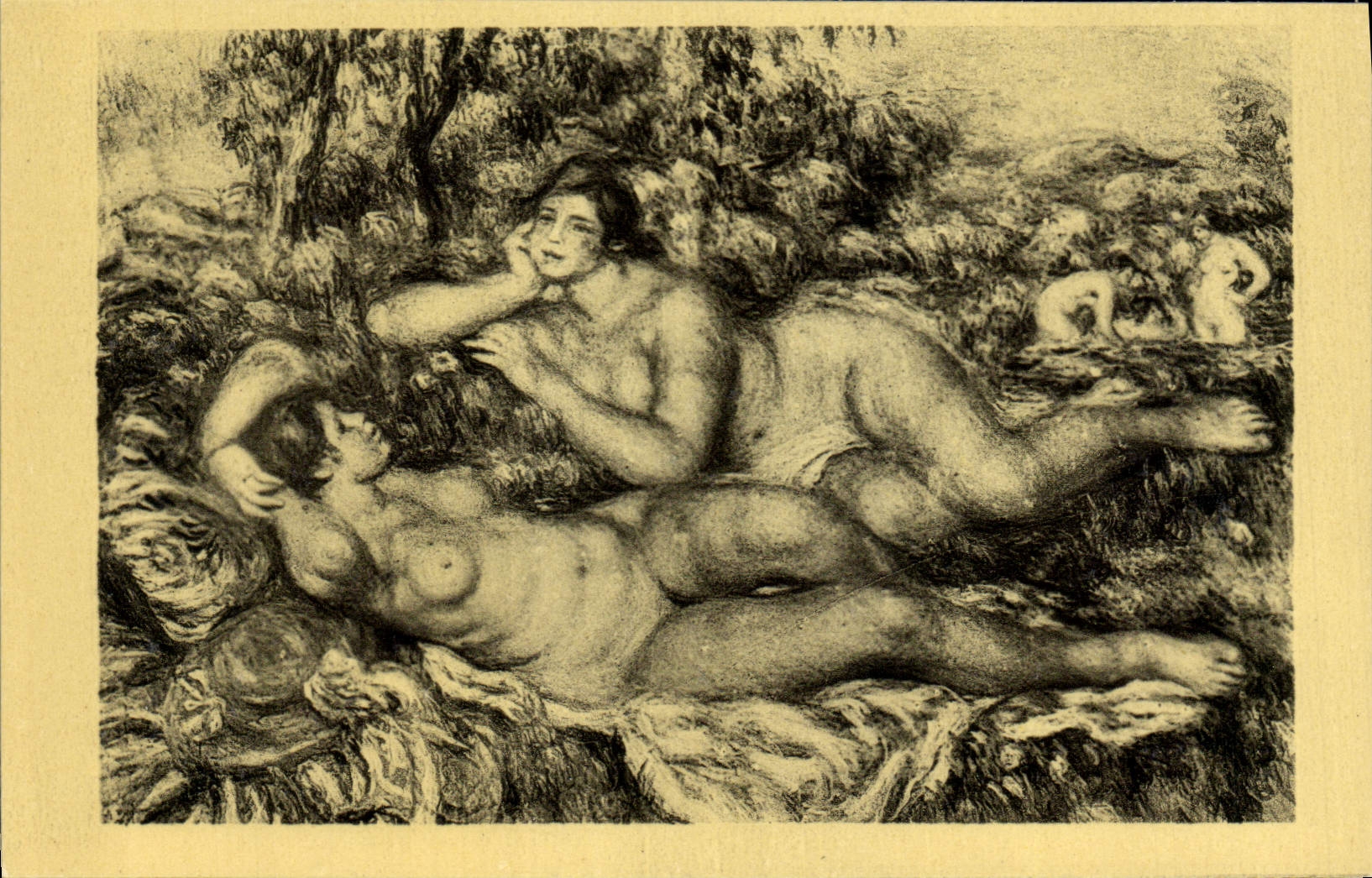 CPA Renoir Paris Musee Du Louvre Grandes baigneuses ou les nymphes