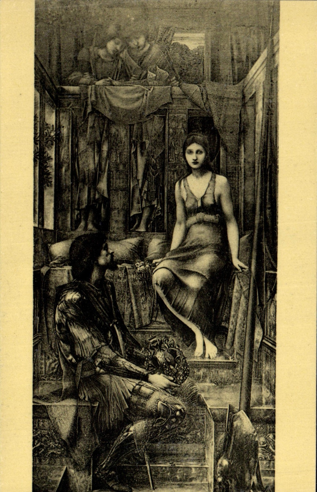 CPA Burne Jones le roi Cophetua et la pauvresse Londres National Gallery