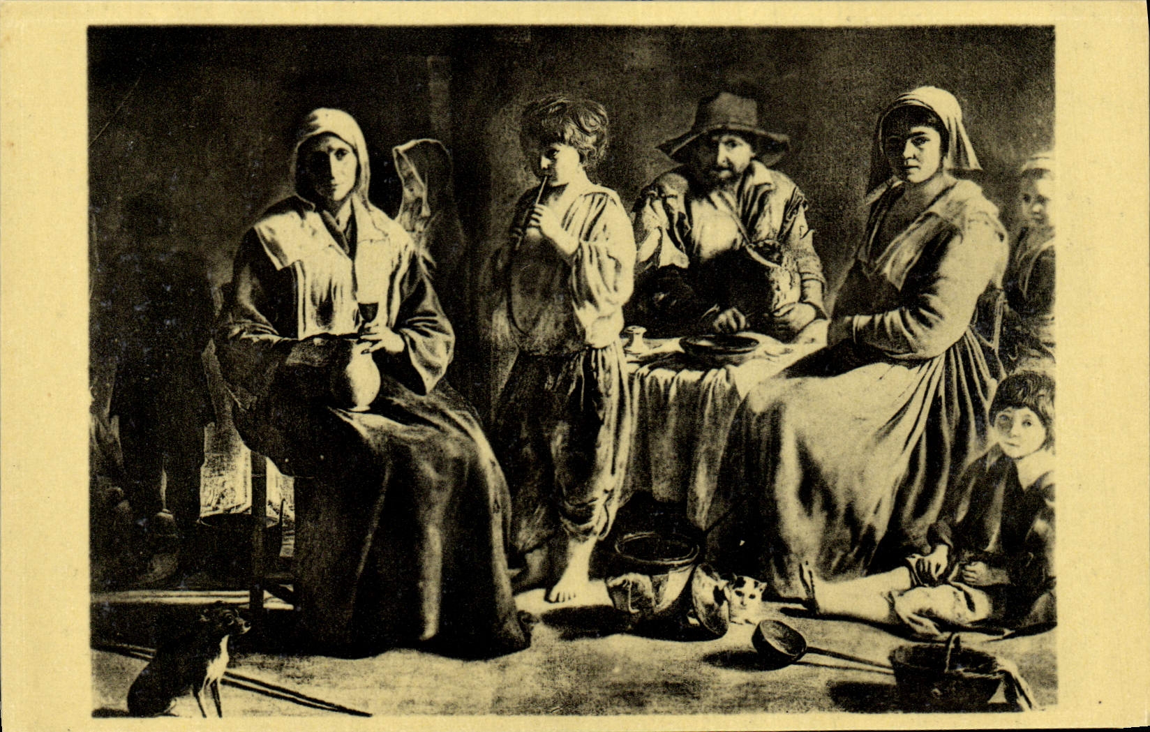 CPA Paris Musee Du Louvre Le Nain Famille de paysans dans un interieur