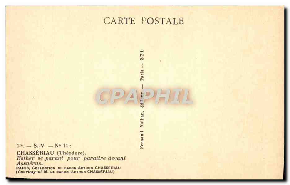 Esther se parant pour paraître devant Assuérus — Théodore Chassériau — Édition Nathan, Paris — Verso